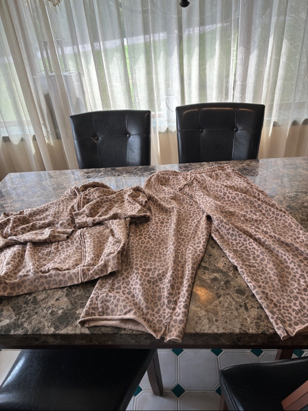 PINK Victoria's Secret Beige Leopard Loungewear Set